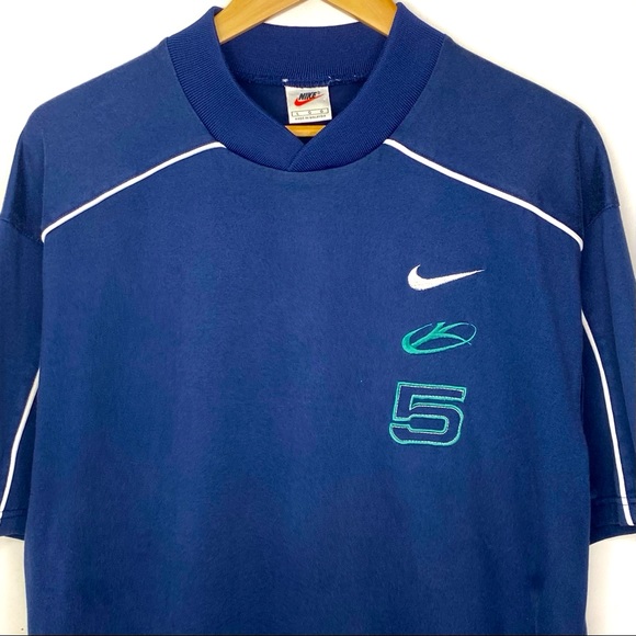 Nike Other - Vintage 90’s Nike Jason Kidd #5 Blue Shoot Around Shirt Jersey Embroidered Logos